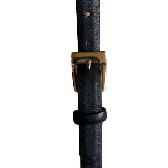 Lauren Ralph Lauren Women’s Black Leather Gold Buckle XL